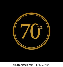 A 70th for number design concept. Very suitable in various business purposes, also for icon, symbol and many more.