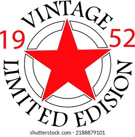 70th svg, Vintage 1952 limited edision Vector svg