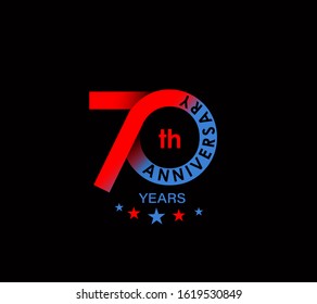 70th Years Anniversary Celebration Design.