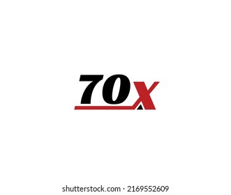 70X, X70 Initial letter logo