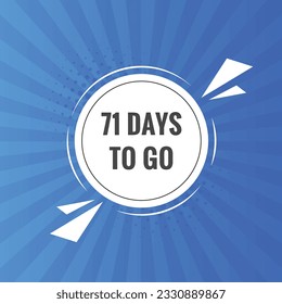 71 days to go countdown template. 71 day Countdown left days banner design