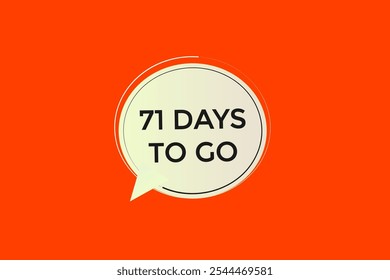 Noch 71 Tage, Symbol, Stil, Timer, Countdown, Uhr, Zeit, Hintergrund, Vorlage, 71 Tage vor dem Start, Countdown, Aufkleber, Linkes Banner, Geschäft, Verkauf, Label-Button
