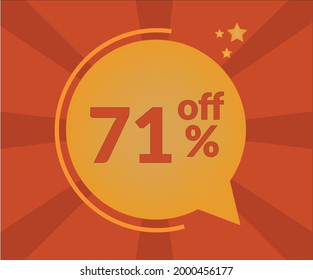 71% discount floating balloon art. Vectorized discount banner 
