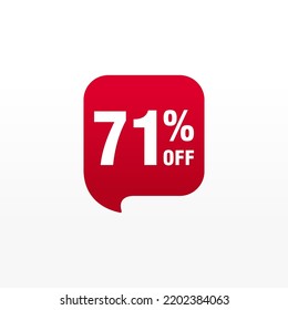 71 discount, Sales Vector badges for Labels, , Stickers, Banners, Tags, Web Stickers, New offer. Discount origami sign banner