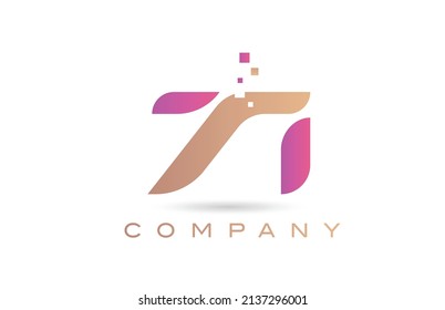 71 Number Logo Icon Company Business Stock Vector (Royalty Free ...