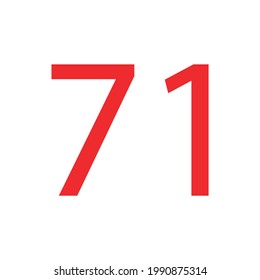 VECTOR DE ARTE DEL CLIP SENCILLO DE 71 NÚMEROS