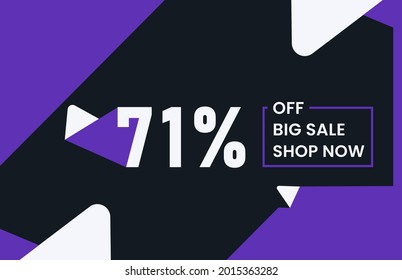 71% off banner, Discount offer, Big Sale Banner Add, Special Offer