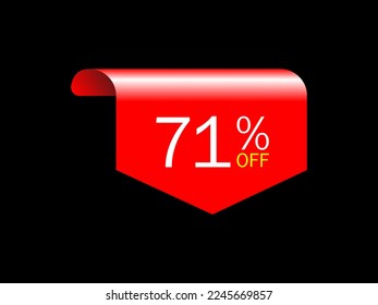71 offer tag discount vector icon stamp , Vector illustration.
