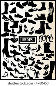 71 VECTORS BLACK SHOES