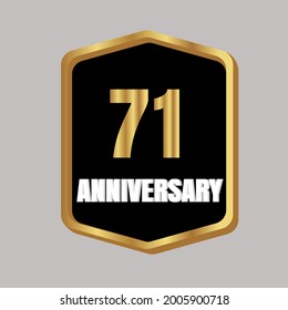 71 year anniversary celebration, vector design for celebrations, invitation cards and greeting cards