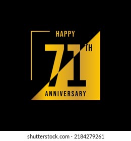 71 year anniversary design template. vector template illustration