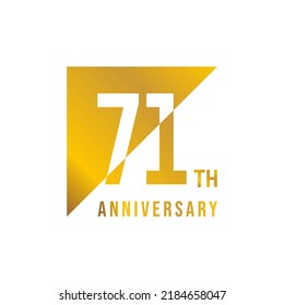 71 year anniversary design template. vector template illustration