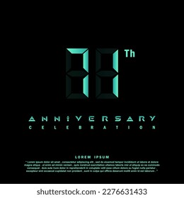 71 Years anniversary celebration 3d vector template design illustration