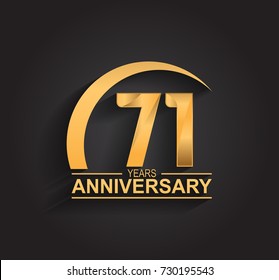 1 Year Anniversary Celebration Anniversary Logo Stock Vector (Royalty ...