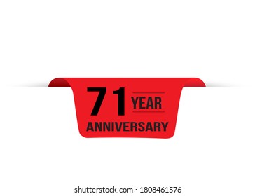 71 Years Anniversary Celebration Vector Template Design Illustration