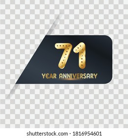 71 Years Anniversary Celebration Vector Template Design Illustration