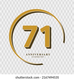 71 Years Anniversary Celebration Vector Template Design Illustration