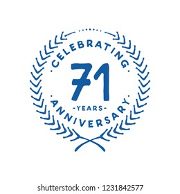 71 years design template. 71st vector and illustration.