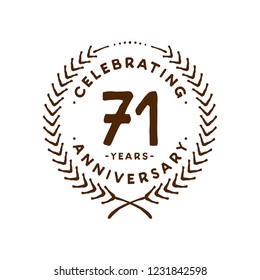 71 years design template. 71st vector and illustration.