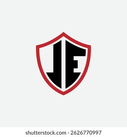 712 shield logo shape letter educational learning J E
