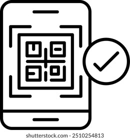 714 - QR code payment Vector Icon Design