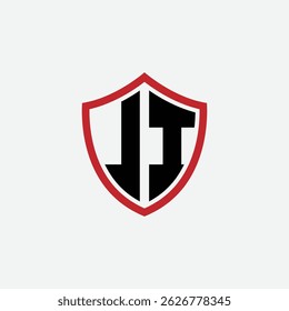 716 escudo logo forma letra alfabeto aprendizaje educativo J I