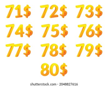 71-80 dollar logo icon vector.eps