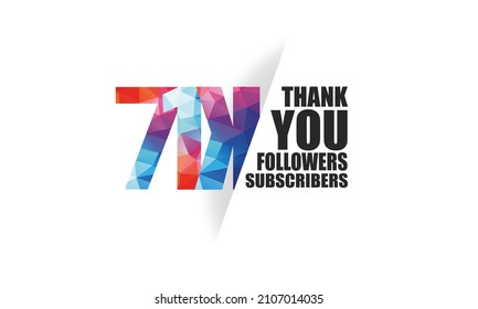 71K, 71.000 followers, subscribers design for internet, social media, anniversary and celebration achievement-vector