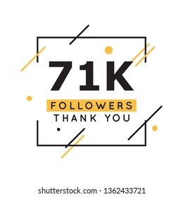 71k Followers thank you design template