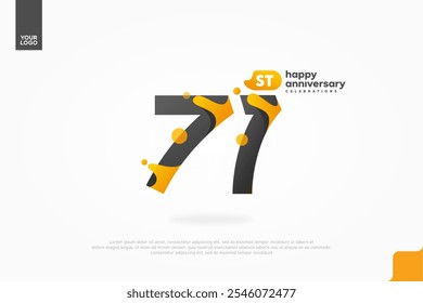 71st Anniversary icon with water splash