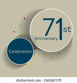 71st anniversary logo with the classic stage, gives a simple feel but looks elegant, this design is suitable for greeting cards or invitation cards