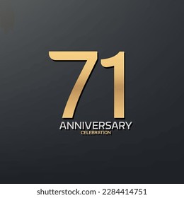 71st Anniversary logotype design. modern Celebrate Anniversary Logo