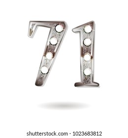 71th silver anniversary logo, ten years birthday celebration solated on white background