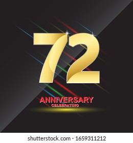 Plantilla vectorial de logotipo de 73 años. Diseño para banner, tarjetas de felicitación o impresión
