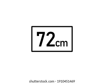 ilustración vectorial de 72 centímetros, tamaño de 72 cm