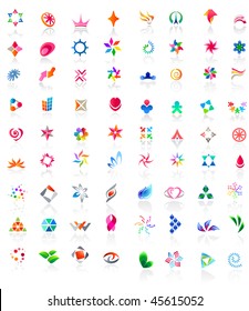 72 different colorful vector icons:  (set 2) Please visit my portfolio to see similar!