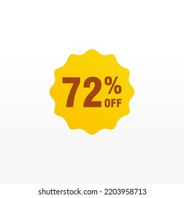 72 descuento, distintivos de vectores de venta para etiquetas, , pegatinas, banners, etiquetas, etiquetas, etiquetas web, nueva oferta. Banner de signo de origami de descuento