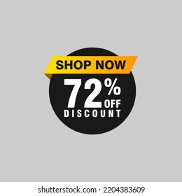 72 discount, Sales Vector badges for Labels, , Stickers, Banners, Tags, Web Stickers, New offer. Discount origami sign banner