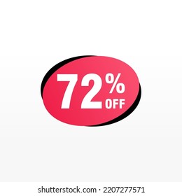 72 discount, Sales Vector badges for Labels, , Stickers, Banners, Tags, Web Stickers, New offer. Discount origami sign banner