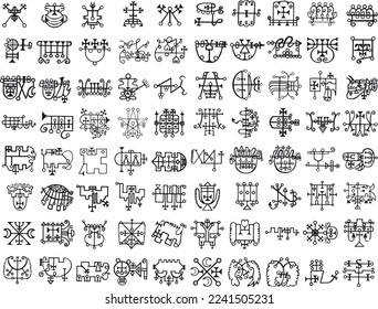 The 72 Goetia Demon Sigils. Seals And Symbols Of The Lesser Key Of Solomon.