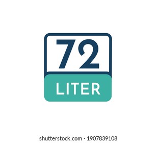72 liters icon vector illustration