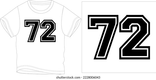 72 no 2color
t shirt graphic design vector illustration digital file
