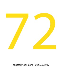 72 NUMBER SIMPLE CLIP ART VECTOR ILLUSTRATION