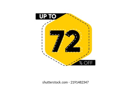 72 percent discount vector illustration, 72 percent off sale vector, 72 percent off abstract