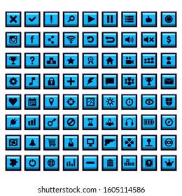 72 video game flat vector icons for your design project. Simple and 100% vector.
