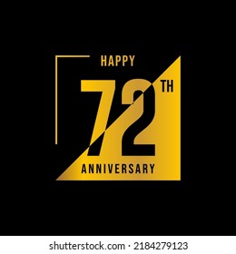 72 year anniversary design template. vector template illustration