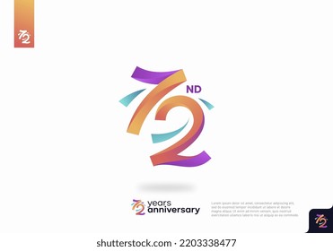 72 year anniversary design template