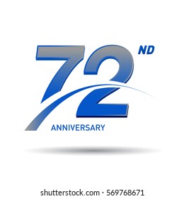 72 Years Anniversary Celebration Design.