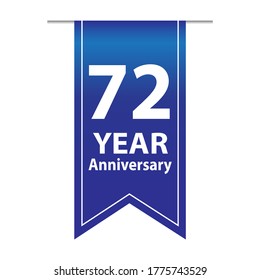 72 Years Anniversary Celebration Vector Template Design Illustration