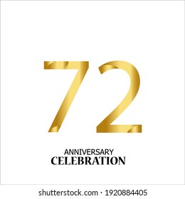 72 YEARS ANNIVERSARY CELEBRATION VECTOR TEMPLATE DESIGN ILLUSTRATION